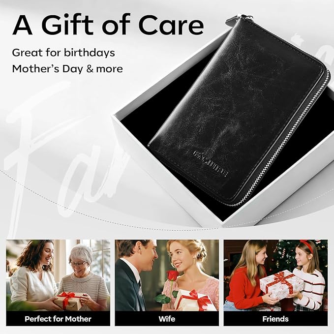 Manicure Kit, FAMILIFE Professional Manicure Set Nail Kit, 11 in 1 Stainless Steel Nail Clippers Set, with Portable Black Leather Travel Case Luxury Gifts for Him