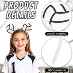 Game Day Fans Headbands for Women&Men, Glitter Ball Sports Hairbands, Sports Themed Hair Accessory, Team Party Favor
