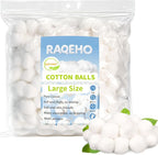200pcs Natural Cotton Balls - Large Size Organic Cotton Ball for Nail Polish Remover Absorbent Soft Acetone Free Gel Nail Removal Bulk Cotton Rounds Face Cleansing Makeup Remover Nail Supplies