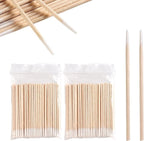 200Pcs Pointed Cotton Swabs 2.67 Inch Microblading Precision Tip Cotton Swab Wooden Long Cotton Sticks Applicator Makeup Gun Cleaning Eyebrow Tattoo Permanent Supplies