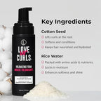 Love Ur Curls® Volumizing Foam, Lightweight Mousse for Curly Hair, Volume & Definition, Frizz Control, Soft Hold, Vegan, Silicone-Free, Quick-Drying, 7.3Fl. Oz.