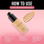 Frankie Rose Cosmetics Matte Perfection Foundation Makeup – Long-Lasting, Hydrating Foundation for Semi-Matte Finish - Foundation Full Coverage for All Skin Types - (Bare) 1.0 US fl oz / 30 ml