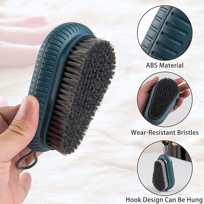 2 Pcs Nail Brush for Cleaning Fingernails, heavy Duty Finger Nail Scrub Brush Hand Scrub Brush with Hanging Rope, Narrow Bristles Fingernail Brush for Cleaning and Scrubbing Fingernails and Toes