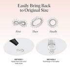 Kitsch Spiral Hair Ties for Women - Creaseless and Dent-free Coil Hair Ties | No Damage, Phone Cord Coils | Made of Flexible and Durable Plastic | Ideal Gifts for Women | 8pcs (Blonde)