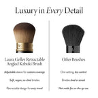 LAURA GELLER NEW YORK Retractable Airbrush Kabuki Brush for All Face Makeup & Foundation for Liquid, Cream and Powder Face Makeup With Aluminum Handle