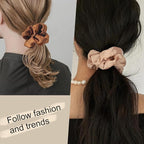 Hair Scrunchies for Women - Hair Ties No Damage Both for Thick Hair or Thin Hair Curl Hair No Crease Scrunchies Ponytail Holder No Hurt Your Hair