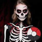 Black White Red Face Body Paint, Professional 6 Colors Body Paint SFX Makeup Palette， Cream Water Based Face Paint for SFX Halloween Cosplay Joker Zombie Vampire Skeleton Clown Vampire Makeup