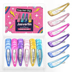 48 Pcs Snap Hair Clips 2 Inch, Y2k Cute Metal Hair Barrettes Non Slip, Colorful Hairclips for Women Girls Kids Fine Hair Styling Accessories (Neon Pop)