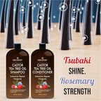 Castor Tea Tree Shampoo Conditioner - An Anti Hair Loss Set Thickening formula For Hair Regrowth, Anti Thinning Sulfate Free For Men & Women Anti Dandruff Treatment - 16 oz