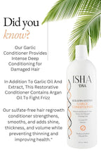 Garlic Conditioner - 32 Fl Oz, Infused with Keratin and Garlic Extract For Damaged Thinning Hair - Stops Hair Loss and Promotes Growth - Deep Conditioning - Sulfate and Paraben Free