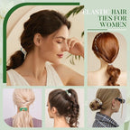 Hair Ties No Damage - 10PCS Ponytail Holders - Elastic Hair Ties for Thick Hair - Braided Hair Bands for Women Girls's Hair - Green