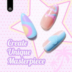 Beetles Pastel Gel Nail Polish Set, 6 Colors Unicorn Collection Blue Yellow Pink Gel Polish Soak off Uv Led Lamp Baby Blue Yellow Purple Decorations Nail Art Nail Gifts for Women