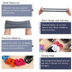 Seamless 100 Pcs Hair Ties - Ponytail Holders & Accessories, No Damage Thick Hair Ties for Women & Girls, Purple