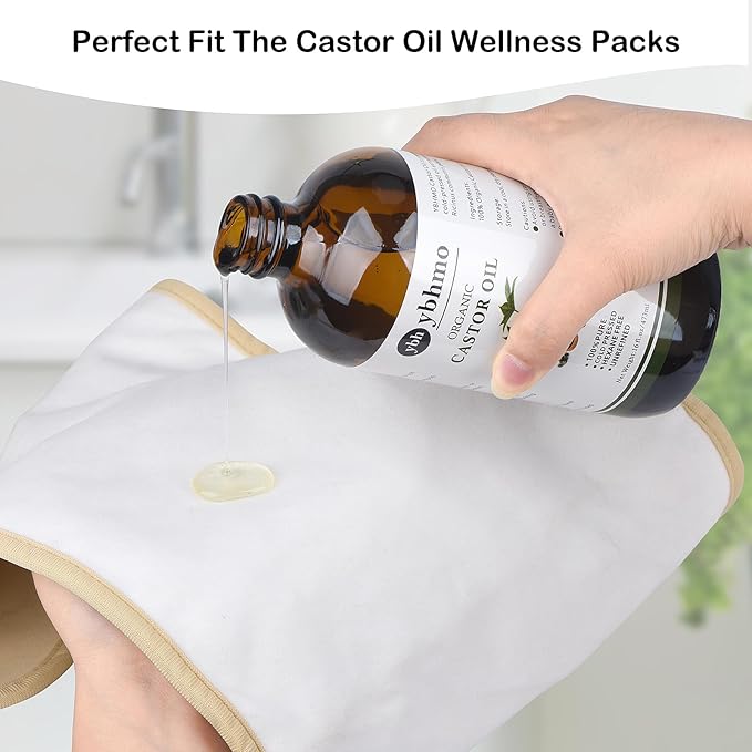 Cold Pressed Castor Oil Organic Glass Bottle(16 Fl Oz),100% Pure ，Hexane Free for Hair Growth & Care, Castor oil pack & Moisturize Body Skin