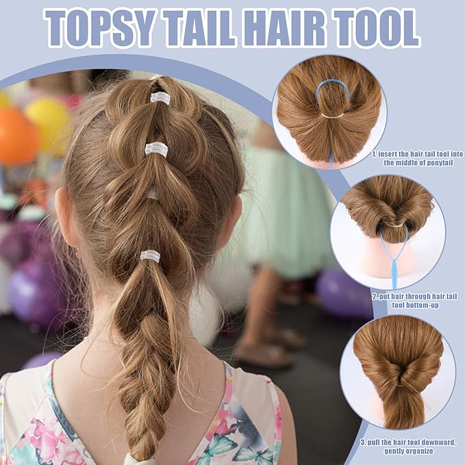 Rubber Bands and Hair Styling Tools Set: 1500 Pcs Elastic Hair Ties with Organizer Box, Baby/Toddler Hair Accessories Gift for Women and Kids