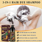 Light Brown Hair Dye Shampoo 3 in 1, Long-lasting & Natual Hair Color Shampoo, Herbal Ingredients Natural Shampoo Hair Dye Effect in Minutes, Gifts for Men Women 500ml