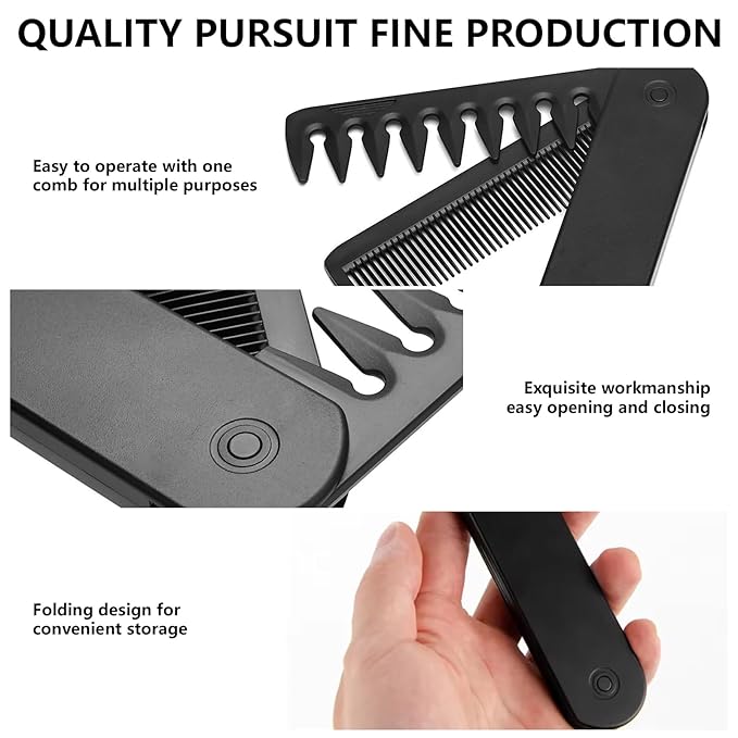 Volumizing Texture Comb, Wide-Tooth Hair Styling Comb for Men & Women, Fluffy Curly Texture Roots Volume Combs, Bangs Seam Grooming Styling Tool (2Pcs)