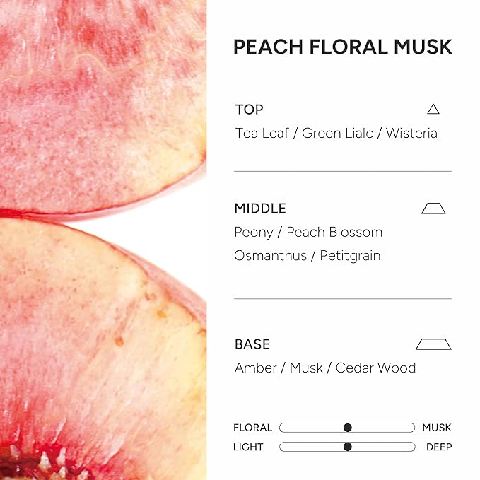 2-in-1 Korean Hair Perfume Oil & Serum with Morrocan Argan Oil & 12 Amino Acids for Dry, Damaged, Glass Hair Shine & Frizz-Control – Paraben & Alcohol-Free – Peach Floral Musk – 100ml / 3.38 fl oz