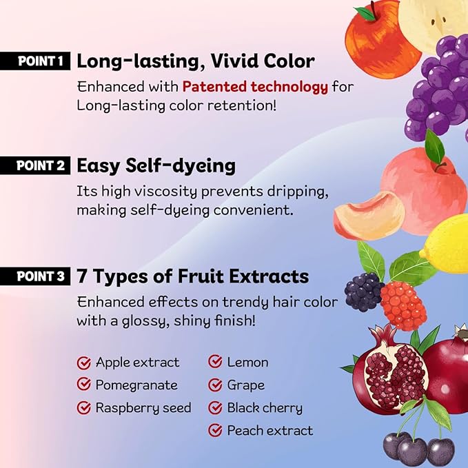 eZn Pudding Hair Dye, Ammonia-Free, Semi-Permanent DIY Korean Hair Dye Color with Keratin, Odorless Gentle for Sensitive Skin No Skin Irritation (Pink Toner)