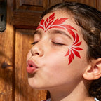 Red Face Paint 90g (3.17 oz) Non-Toxic, Water Activated Face Painting Kit for Kids Adults,SFX Makeup Large Capacity Facepaint Palette for Halloween, Cosplay,Theater Party,Skull Clown Special Effects