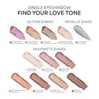 KYDA 2 Colors Single Glitter Eyeshadow, Champagne Glow Eyeshadow, Shimmer Pearl Eyes Shadow, Ultra-fine Lightweight Powder, Sparkling Pressed Eye Shadow, Moonstone+Weaving Maid