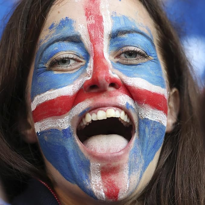 MEICOLY Red White Blue Face Body Paint Set,4th of July Accessories,4th of July Face Paint,4th of July Outfits for Women,Patriotic Independence Day Pride Face Paint with Painting Brushes and Sponges