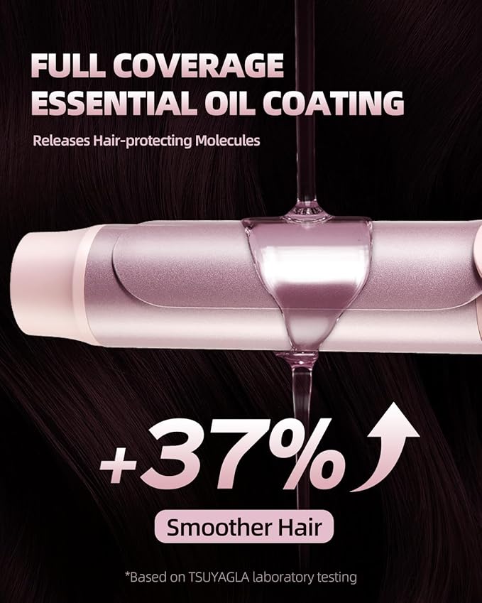 Large Hair Curling Wand, 1.6 Inch Big Barrel Curling Iron, 40 Million Ionic Ceramic Curler with 3 Temp, Auto Shut-Off, Long Barrel Curling Wand for Long Hair, Dual Voltage