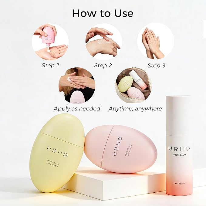 3-in-1 Winter Hand & Multi Care Bundle – Lemon & Rose Hand Creams with Collagen Balm, Gifting Bundle