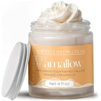 Amallow 100% Grass Fed Beef Tallow for Skin Care - Face + Body - Whipped Moisturizer - Natural Lotion, 4 FL. oz. (Orange Creamsicle)