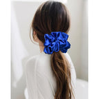 CEELGON Royal Blue Big Satin Scrunchie6.5 Inches Jumbo Scrunchies Silky Hair Ties Oversized Ponytail Holderfor Thick Curly Hair Extra Large Hair Accessories for Women (Royal Blue)