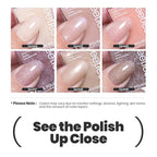 Beetles Nail Polish Set, 6 Colors Nude Nail Polish Kit Shimmer Nude Jelly Pink Champagne Mist Quick Dry Fingernail Polish Gifts for Women Salon DIY Manicure Kit