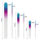 Nail File - Mont Bleu Premium Set of 3 Glass Nail Files in Pouch - Birthday Gifts for Women - Rainbow Colors - Genuine Czech Tempered Glass - Glass Nail Files for Natural Nails - Gifts