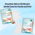Epielle Intensive Repairing Hand & Foot Masks, Restore and Moisturize Dry, Cracked Skin, Self Care Gifts for Women, Spa Kit, Stocking Stuffers, 6 Moisturizing Gloves & 6 Moisturizing Socks