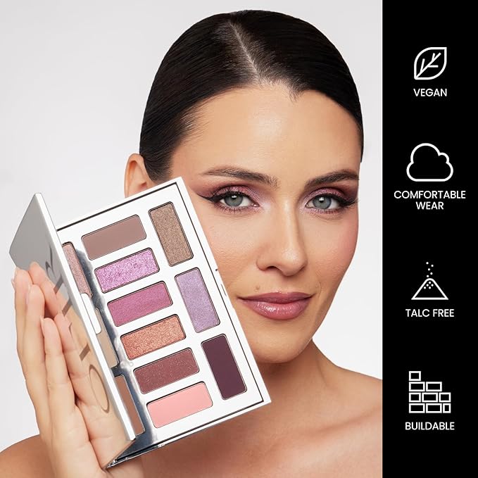 OFIR Shimmer 12-Shade Eyeshadow Palette | Buildable Pigment Adds Depth | Talc Free Eye Shadow Palette Makeup | Lightweight Powder Enhances Radiant Looks (Quiet Bloom)