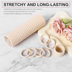 LuSeren 120 Pcs No Damage Hair Ties for Thick Hair, Large Soft Seamless Nylon Hair Elastics for Women, Ponytail Holders, Hair Accessories – Blonde