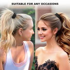 8Pcs Silk Scrunchies Hair Ties for Women & Girls, Mulberry Silk Scrunchies No-Damage Thin Satin Ponytail Holders for Hair Care