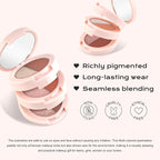 Color Nymph 6 Colors Eyeshadow Makeup Palette, Shimmer & Matte Long-Lasting Make up Kit, 6-in-1 Multi-Colored Travel Size Eye Shadow Palette | Includes Brush & Mirror | Stacked Makeup Design (Neutral)