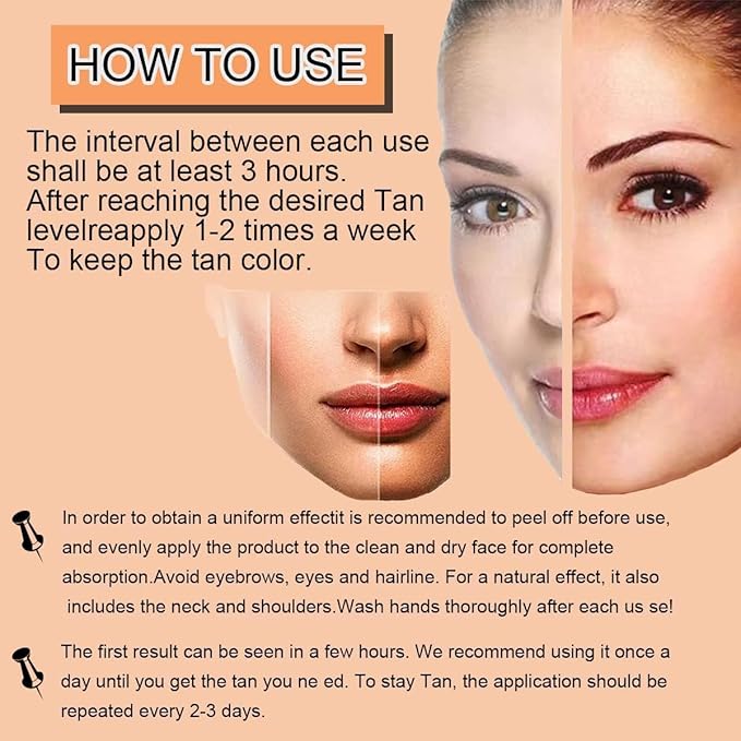 Natural Tanning Gel | Tanning Lotion | Tanning Gel, Lngredients:Carrot, Indoor/Outdoor Tanning Lotion for Tattoo & Color Fade Protection, Anti-Orange, Anti-Aging & Anti-Wrinkle Natural.