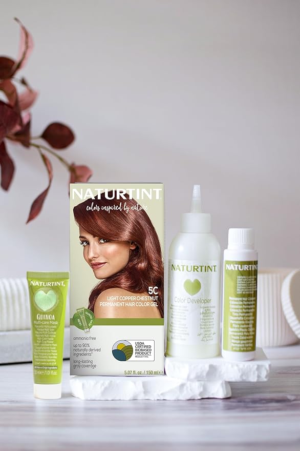 Naturtint 5C Light Copper Chestnut Permanent Hair Color (Pack of 6), Ammonia Free, Vegan, Cruelty Free, up to 100% Gray Coverage, Long Lasting Results (Packaging may vary)