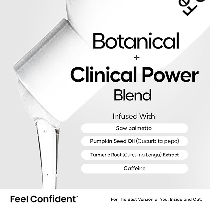Haircare Thickening Shampoo - Gender-Neutral, Hair Surgeon Formulated. Pumpkin seed oil, Turmeric root extract, Saw palmetto, and Caffeine to Density and Growth. 9oz / 266 mL Bottle.