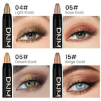 evpct 4Pcs Cream Eye Shadow Brightener Sticks Set for Eyes, Light Khaki Bronze Desert Beige Gold Shimmer Metallic Eyeshadow Pencil Applicator Stick Palette Makeup Waterproof sombras en crema para ojos