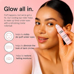 grace & stella Under Eye Brightener with Cooling Metal Rollerball - Ceramide & Caffeine Eye Cream for Puffy Eyes - Travel Size Toiletries - Vegan Skincare (15ml / 0.51floz)