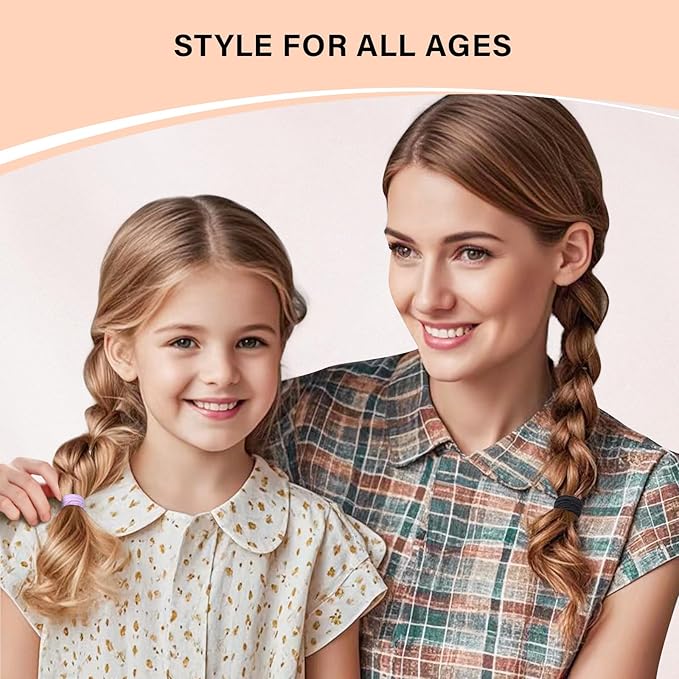 Youxuan Small Elastic Hair Ties, Soft, Stretchy, and Non-Damage Hair Bands, Multi-Color 100 Pcs Strong, Durable Mini Rubber Bands for Toddlers, Girls and Women