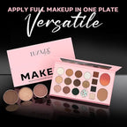 18 Color Eyeshadow Palette, Natural Nude Matte Shimmer Glitter, Long Lasting Baked Makeup Palette for Eye Highlight Blush, Earth Tones