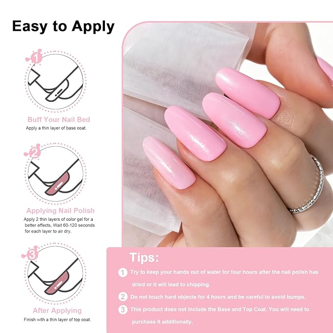 16.5ml Light Pink Glitter Nail Polish Large Volume Quick Dry Nail Polish, Long Lasting Shine, Fingernail Toenail Nail Art DIY Home Travel Nail Art Gift