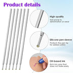 20pcs Tattoo Marking Pens, Disposable Stencil Pen Refills for Tattoo Outline - Aluminum Alloy Skin Marker for Microblading Permanent Makeup Body Art