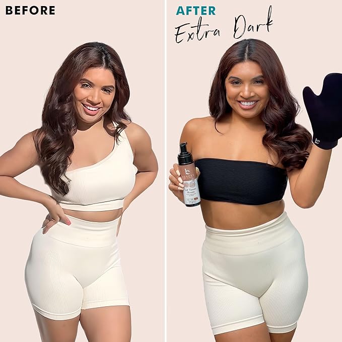 Self Tanner Tanning Mousse Kit - USA Made with Natural & Organic Ingredients, Self Tanner Mousse and Mitt, Tan Kit, Fake Tan Tanning Foam, Ultra Dark, Sunless Tanners Best Sellers
