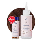 eSalon Permanent Hair Color & Hair Dye Kit - Dark Brown Copper Mahogany - Personal Colorist for Up To 100% Gray Coverage, All Hair Types - Professional-Grade Ammonia-Free