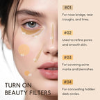 KISSIO Concealer Pencil,Under Eye Concealer,Cover Acne and Freckles,Brightener,Waterproof,Long-lasting,Cream,Makeup Pencil with Sharpener,02 NATURAL