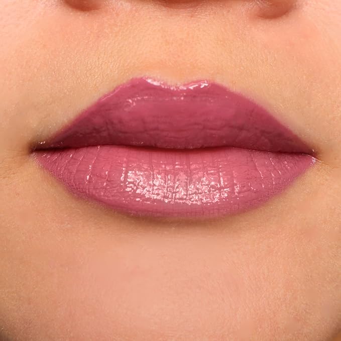 pūrlisse Dew Moisturizing Lip Gloss - Hydrating & Non-Sticky Long Lasting Lip Gloss - Enriched with Bakuchiol, Mango Seed Butter & Avocado Oil to Soften & Smooth - Mauve Berry (0.25 oz)